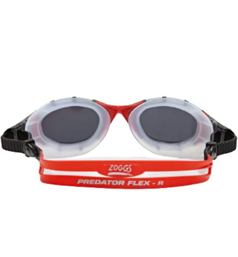Zoggs Predator Flex Titanium Goggles Clear Red-2
